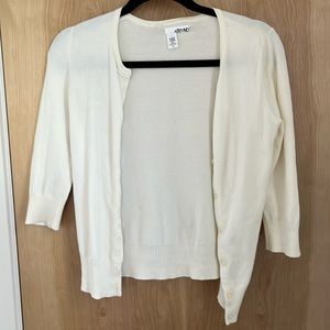 Abound Cropped Cardigan Cream Size Medium